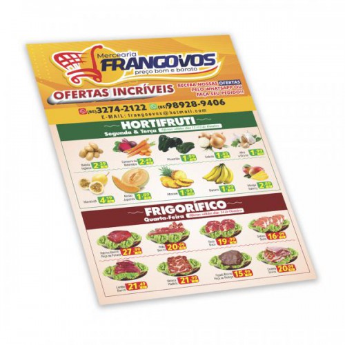 Encarte com Impressão Colorida Frente